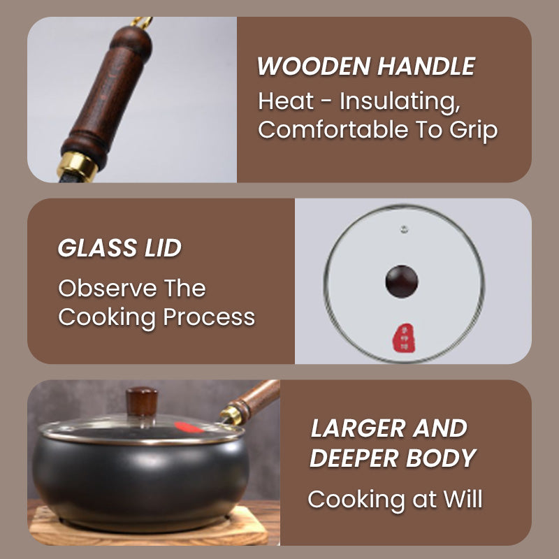 Uncoated Thick Iron Pot