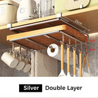 Multi-Functional Under-Cabinet Storage Rack & Pot Lid Holder