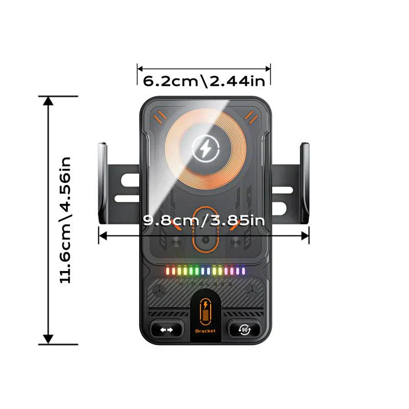 🚗📱 2-in-1 Car Phone Holder & Wireless Charger – 360° Rotation, Strong Grip & Fast Charging 🔋