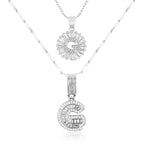 💖2 Pack - Initial Letter Pendant Necklaces