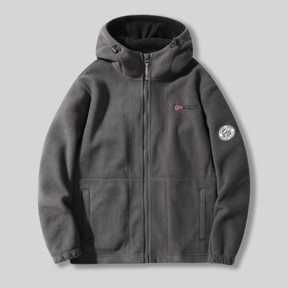 🎄Men's Double-Faced Thick Warm Hooded Jacket