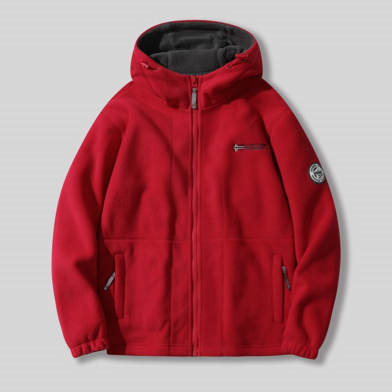 🎄Men's Double-Faced Thick Warm Hooded Jacket