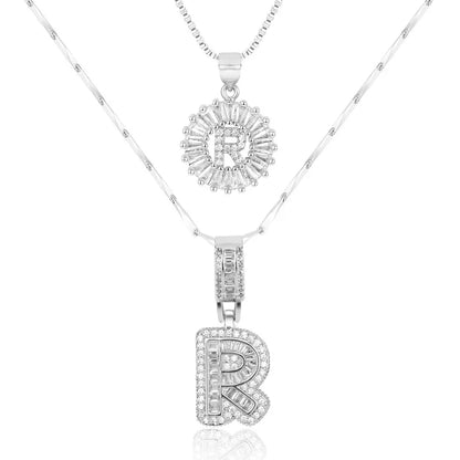 💖2 Pack - Initial Letter Pendant Necklaces