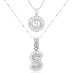 💖2 Pack - Initial Letter Pendant Necklaces