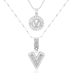 💖2 Pack - Initial Letter Pendant Necklaces