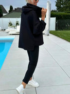 🎉Women's Two-Piece Solid Color Hooded Sweatshirt Set