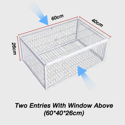 AutoTrap Bird Cage - Entry Only, No Exit, With Base