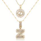 💖2 Pack - Initial Letter Pendant Necklaces