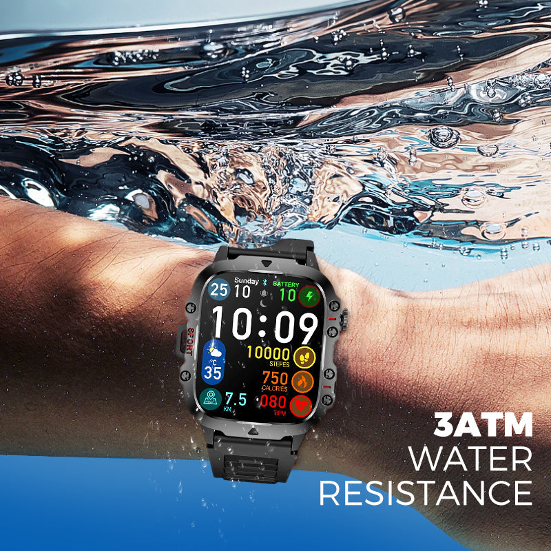 📣💧Waterproofing Ultimate Outdoor Companion⌚ Rugged Outdoor Smart Watch - 100+ Sports Modes