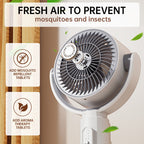 Automatic Oscillating Height Adjustable Remote Control Fan - Desktop, Standing, Floor Use