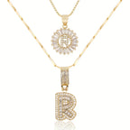 💖2 Pack - Initial Letter Pendant Necklaces