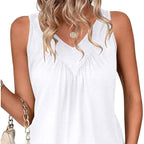 Women’s V-Neck Sleeveless Tank Top – Effortless Comfort & Chic Style! ✨👚