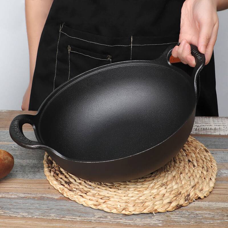 🔥Uncoated Thick Iron Pot