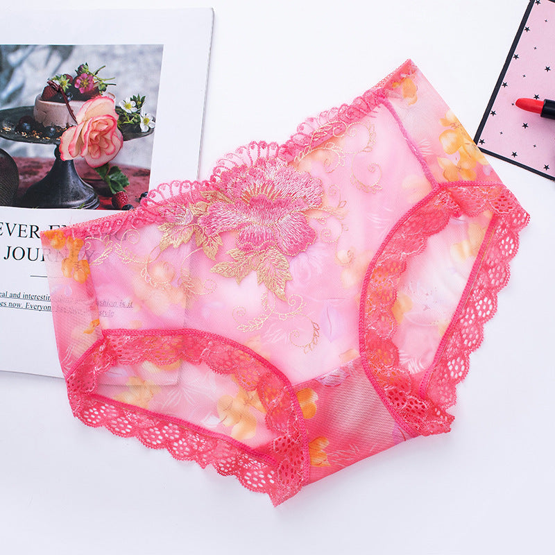 🎉Autumn Hot Sale🎉Antibacterial Cotton Panties With Lace Embroidery