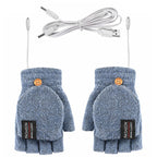 Winter USB Heated Warm Knitted Gloves