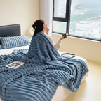 🛏️Thickened Rabbit Plush&Milk Velvet Cover Blanket🍂Wrap up in Ultimate Comfort