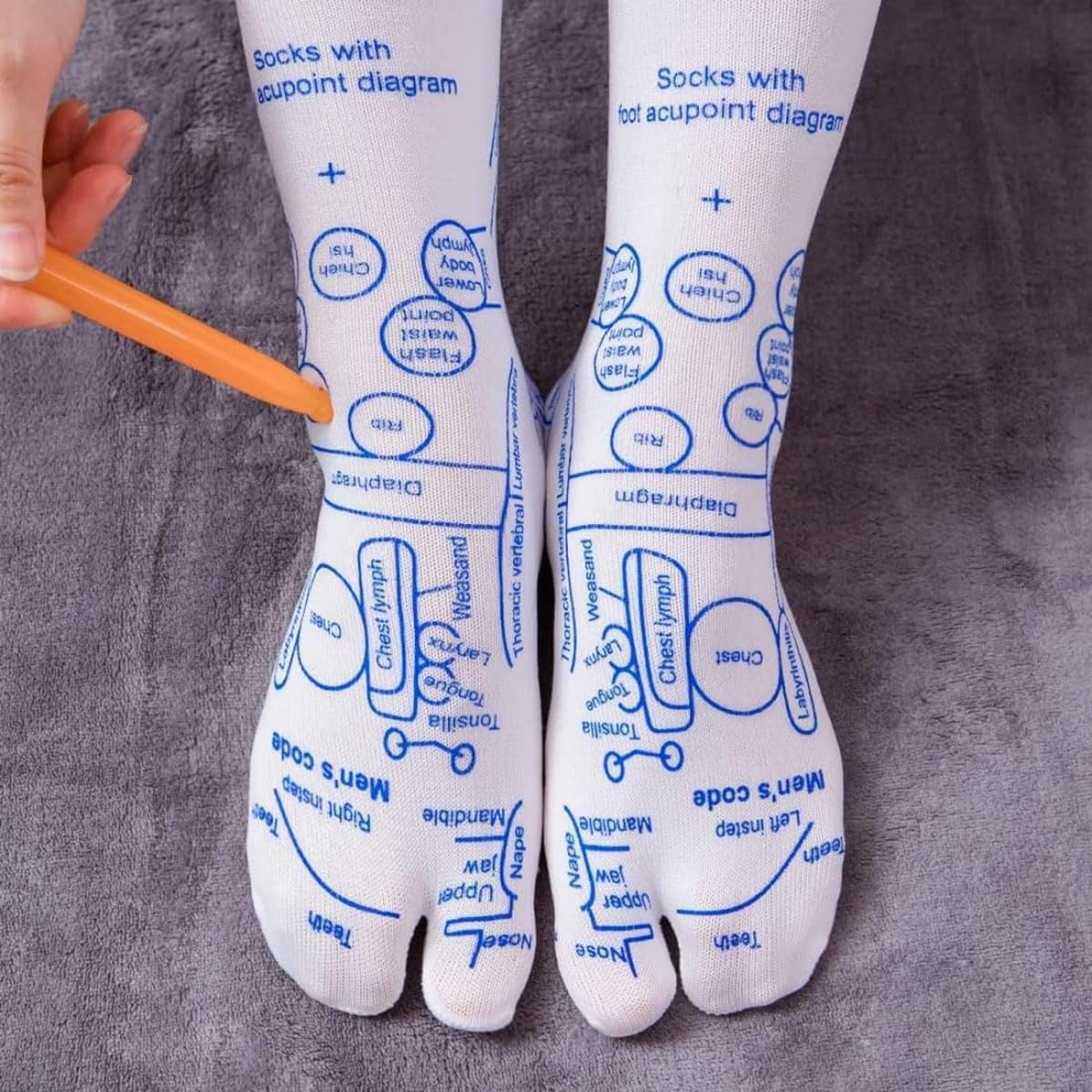 HOT SALE🔥Reflexology Chart Socks with Trigger Point Massage Tool