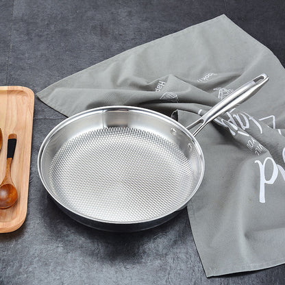 🔥Hot Sale🔥Embossed 304 Stainless Steel Non-stick Pan
