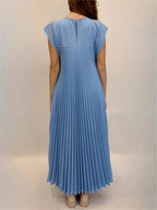 🎉Hot Sale 50% OFF🎉Sleeveless Pleated Simple Solid Color Dress
