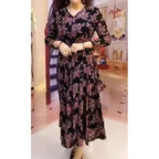 🎉Autumn Hot Sale🎉Elegant V-neck Floral Dress