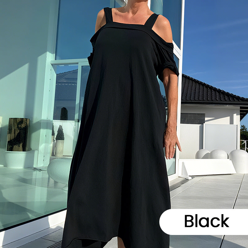 🏖️Summer Specials💃Women's Cold Shoulder Casual Maxi Dress