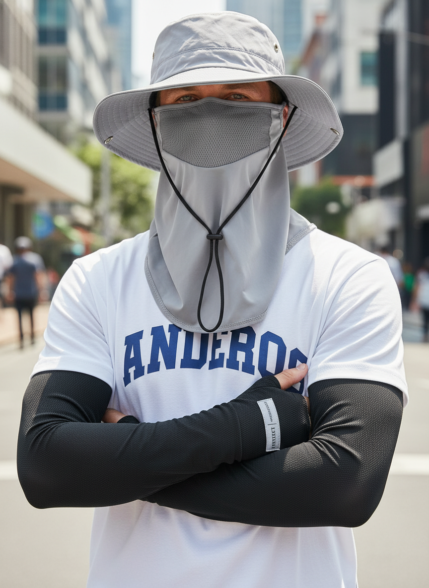 🎉 UV Protection Bucket Hat with Face Cover