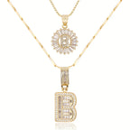💖2 Pack - Initial Letter Pendant Necklaces