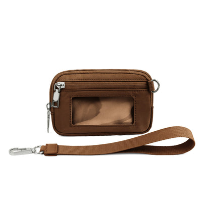 Portable Wristlet Wallet for Bank Card and Coin