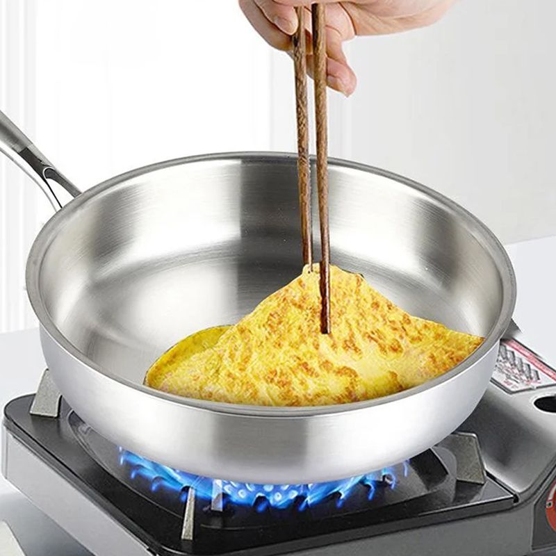 🔥Free Shipping🔥Multi Functional Non-coated Stainless Steel Frying Pan