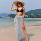 Women's Stylish 3-piece Swimsuit with Bra/ Panties/ High-slit Pants