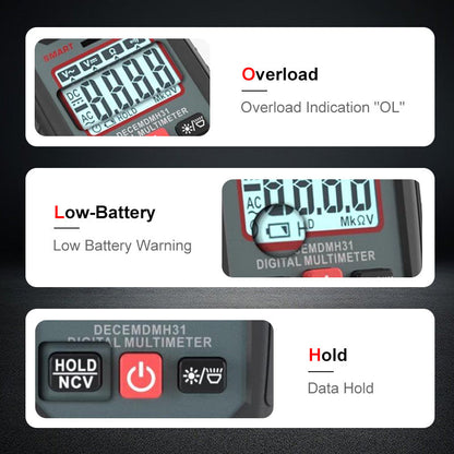 🔧⚡️ Smart Anti-Burn Multimeter! 4000-Count Auto-Ranging, Palm-Sized Zero-Fail Measurement Tool ✨