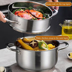 🔥Free Shipping🔥Stainless Steel Multifunctional Double-Layer Pot & Steamer