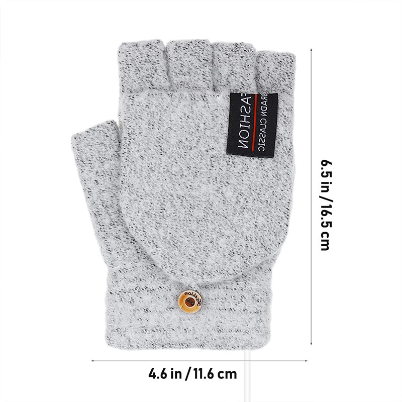 Winter USB Heated Warm Knitted Gloves