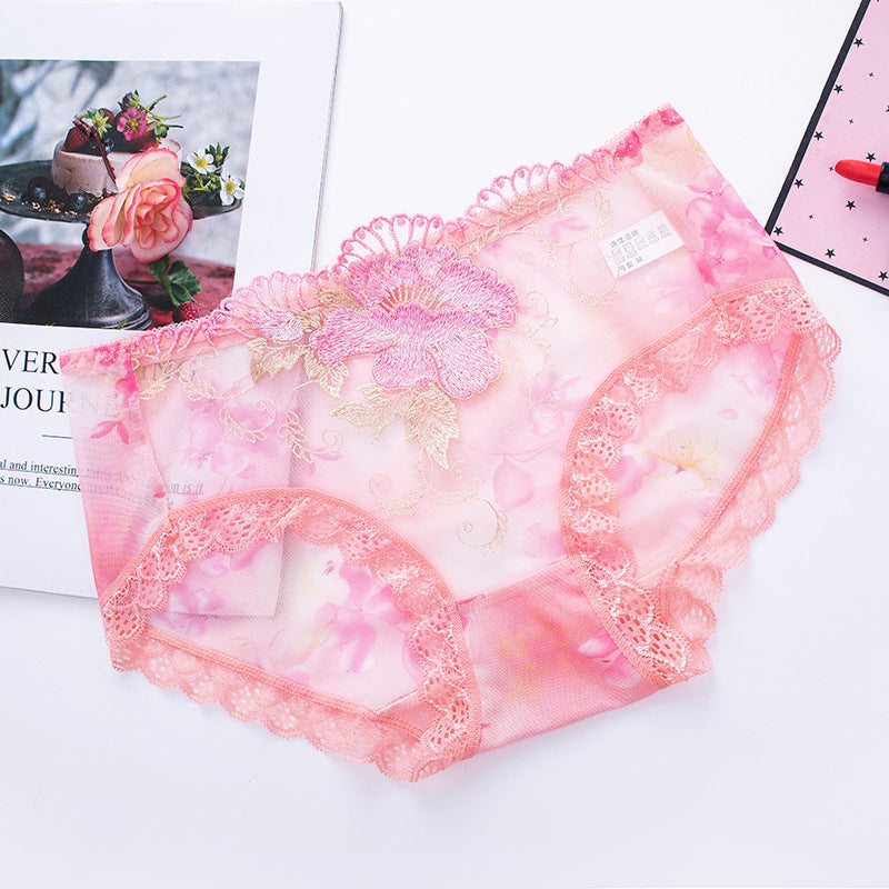 🎉Autumn Hot Sale🎉Antibacterial Cotton Panties With Lace Embroidery
