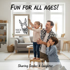 🏡✨Funny Bathroom Wall Art - "Nice Ass" Donkey Print