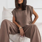 💖Women’s 2-Piece T-Shirt & Wide Leg Dress Pants Set👗