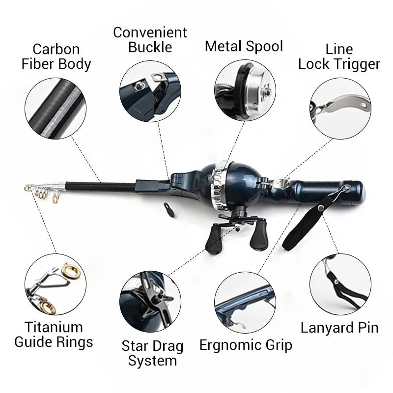 🎁Hot Sale 49% OFF⏳All-in-one Telescopic Fishing Rod Kit