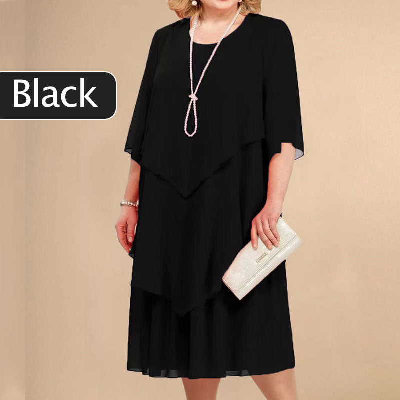 👗Plus Size Layered Midi Dress