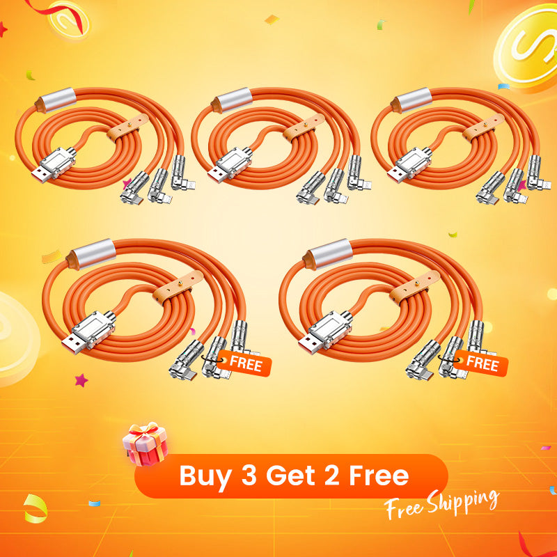 ⏳Time-limited Special⏰120W 3-In-1 180° Rotating Fast Charging Cable