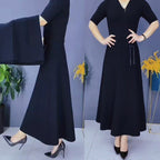 Women’s Elastic High Waisted Thick Long Skirt