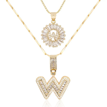 💖2 Pack - Initial Letter Pendant Necklaces