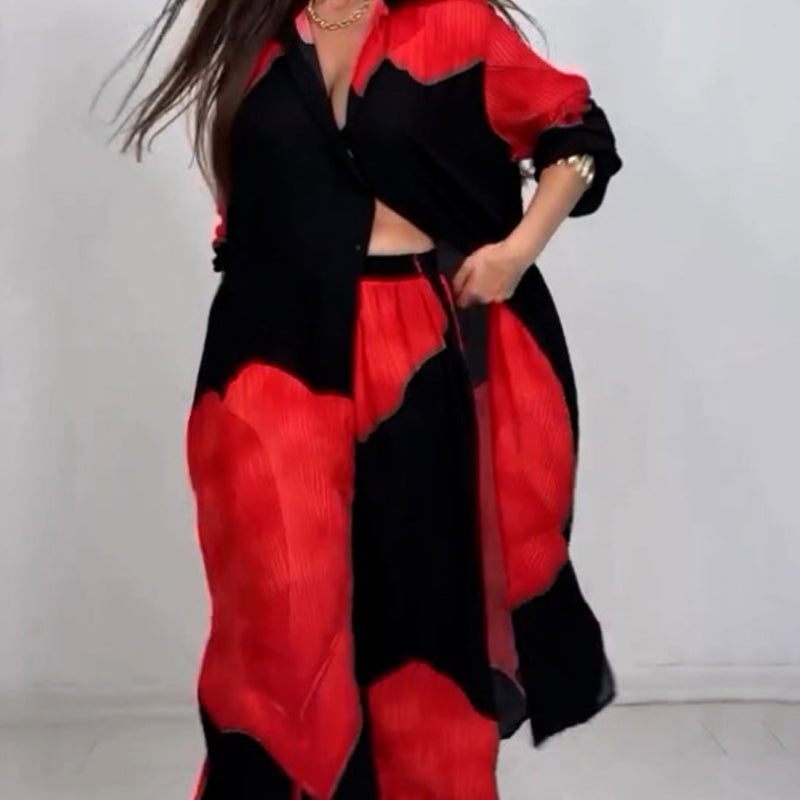 🌼Full Button Down Long Shirt & Drawstring Pants Set