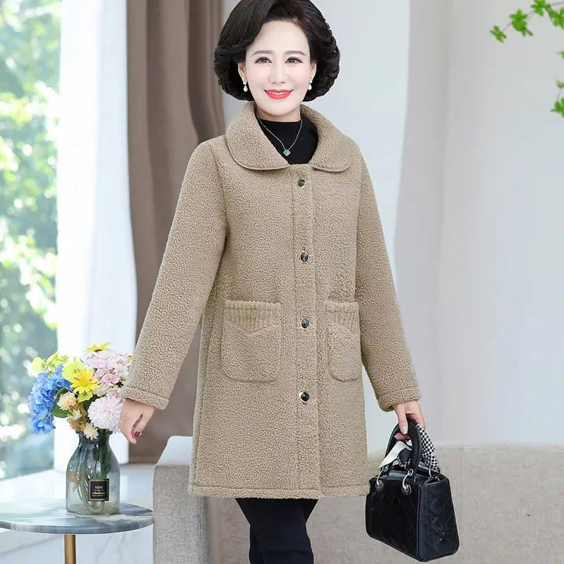 🎉Winter Hot Sale🎉Faux Cashmere Thickened Mid-length Coat