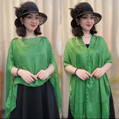 🎉Summer Hot Sale🎉Versatile Multi-Way Sheer Shawl Blouse