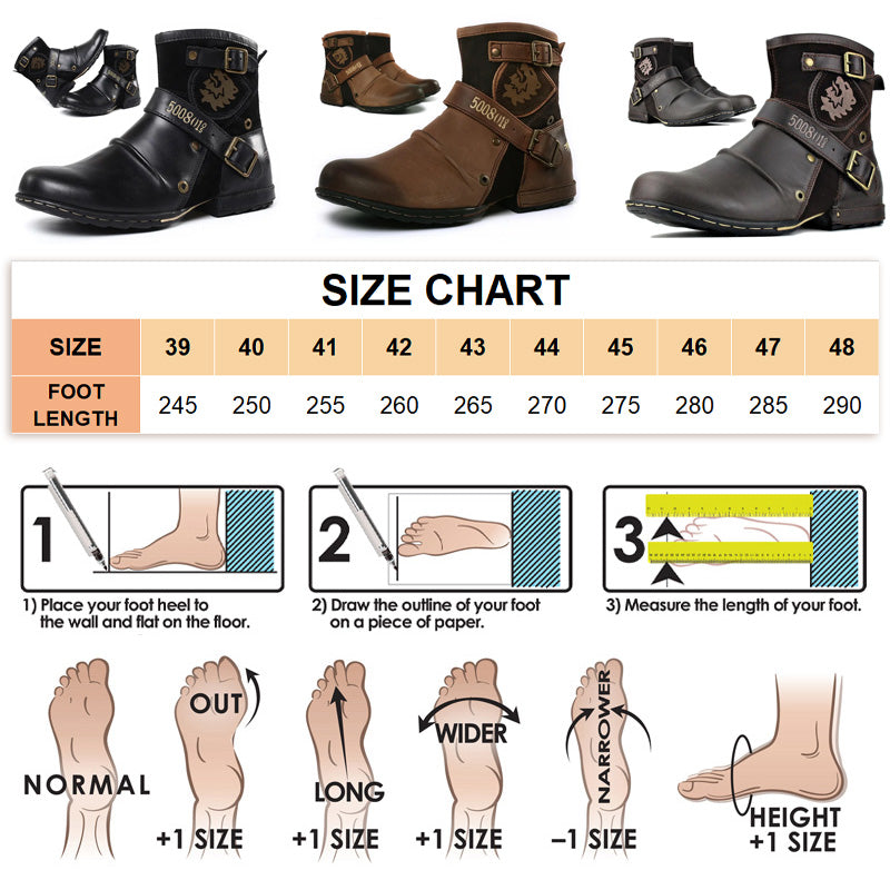 Men's Western Cowboy Style Leather Boots