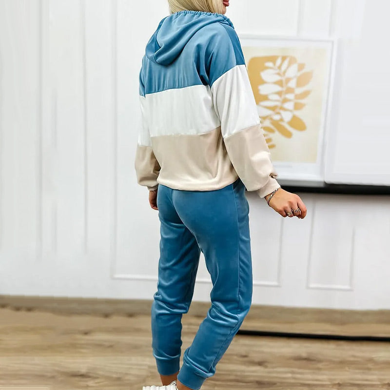 Women’s Colorblock Casual Tracksuit
