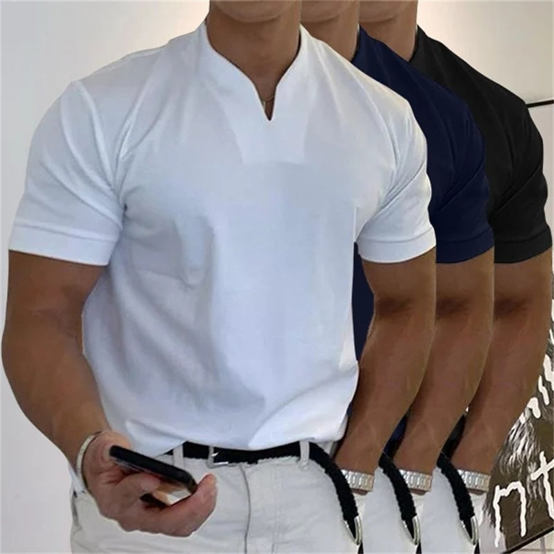 💎 Men Gentlemans Business Short Sleeve Fitness T-shirt
