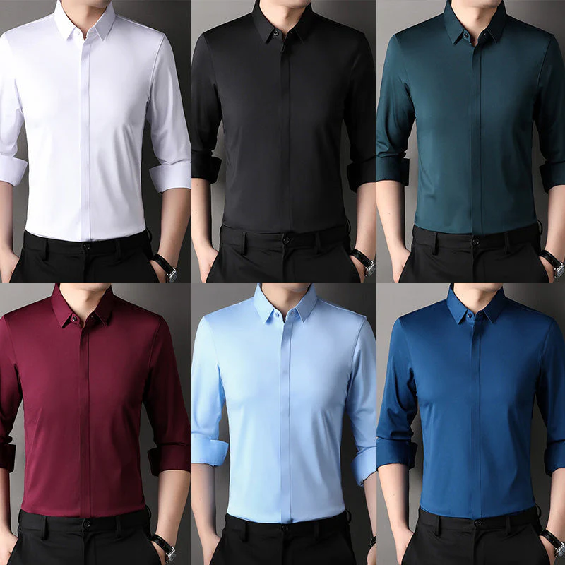 🔥Men's Wrinkle-Free Button-Down Shirt