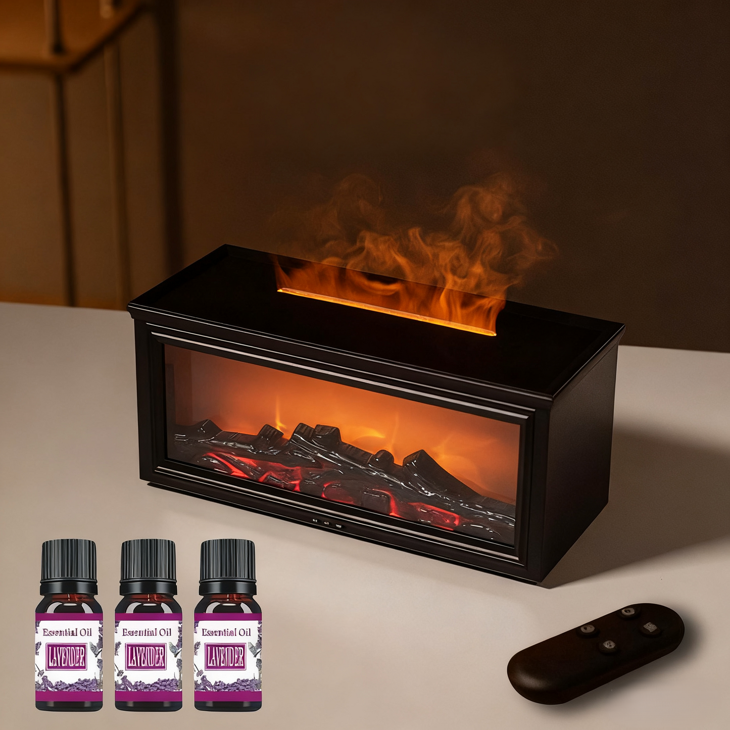Fireplace Flame Diffuser Humidifier with Remote