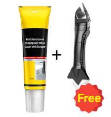 ✨Buy 2 Get 1 Free✨Multifunctional Waterproof White Caulk with Scraper🛠️🧱